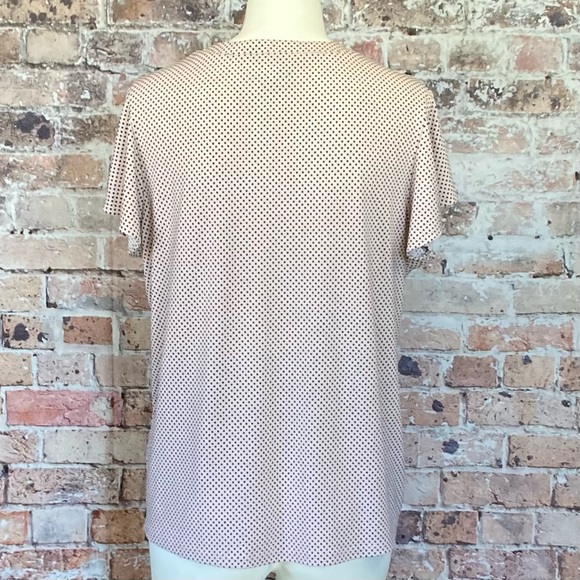 Adrianna Papell Blouse Short Sleeve Pink Sz Large - Picture 4 of 8